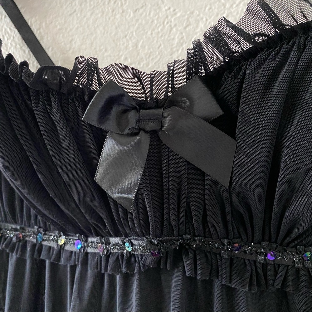 SOLD-Fredrick's of Hollywood Black Babydoll Lingerie Nighty/Lingerie-L - Picture 2 of 8